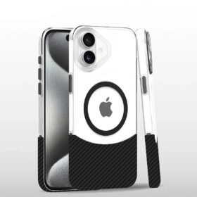 iPhone 16 Plus Carbon Puzzle Magsafe Kapak - Siyah-2-(5796)