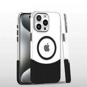 iPhone 16 Pro Max Carbon Puzzle Magsafe Kapak - Siyah-(5796)