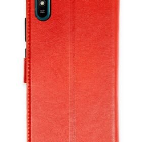 Xiaomi Redmi 9A Kılıf Trend S Plus Kapaklı Kılıf - Kırmızı-(5796)