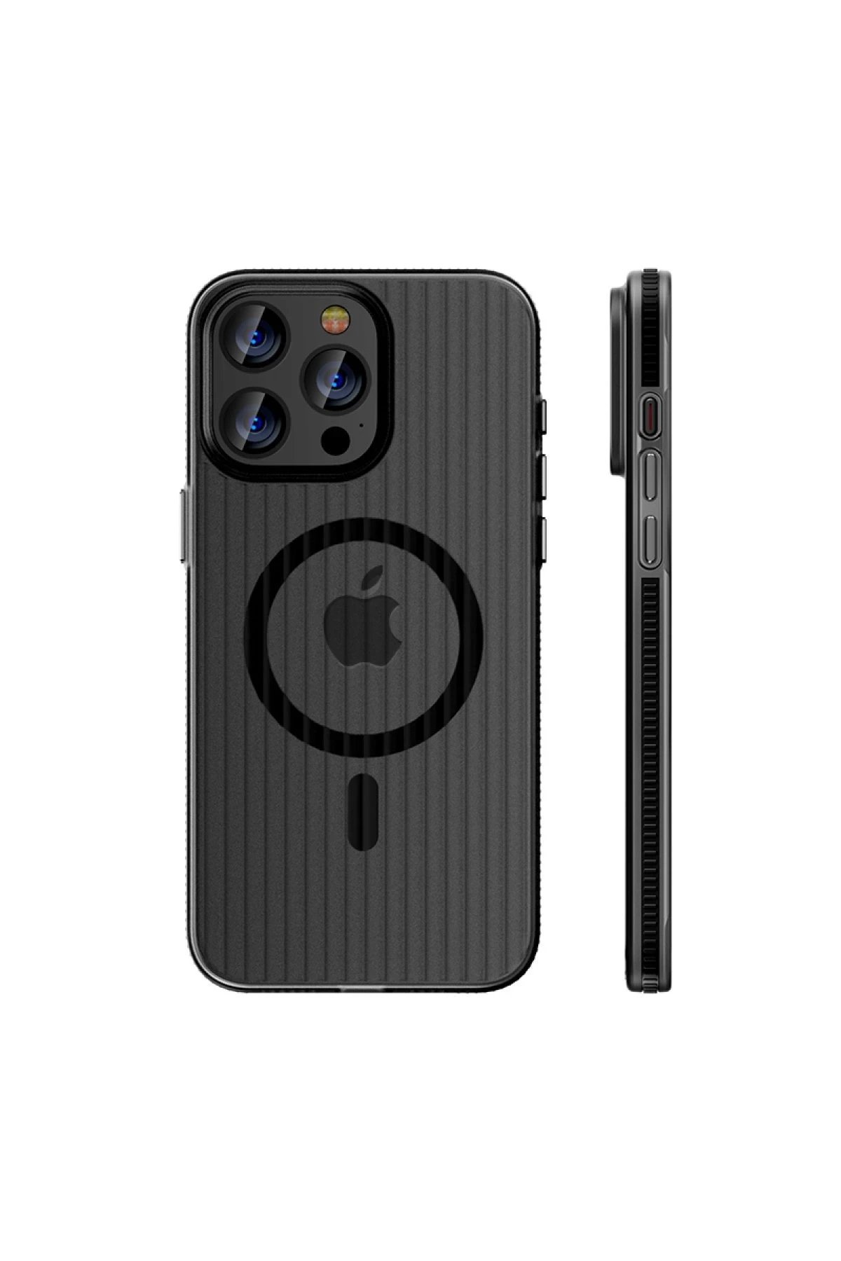 iPhone 16 Pro Max Line Magsafe Kapak - Siyah-(5796)