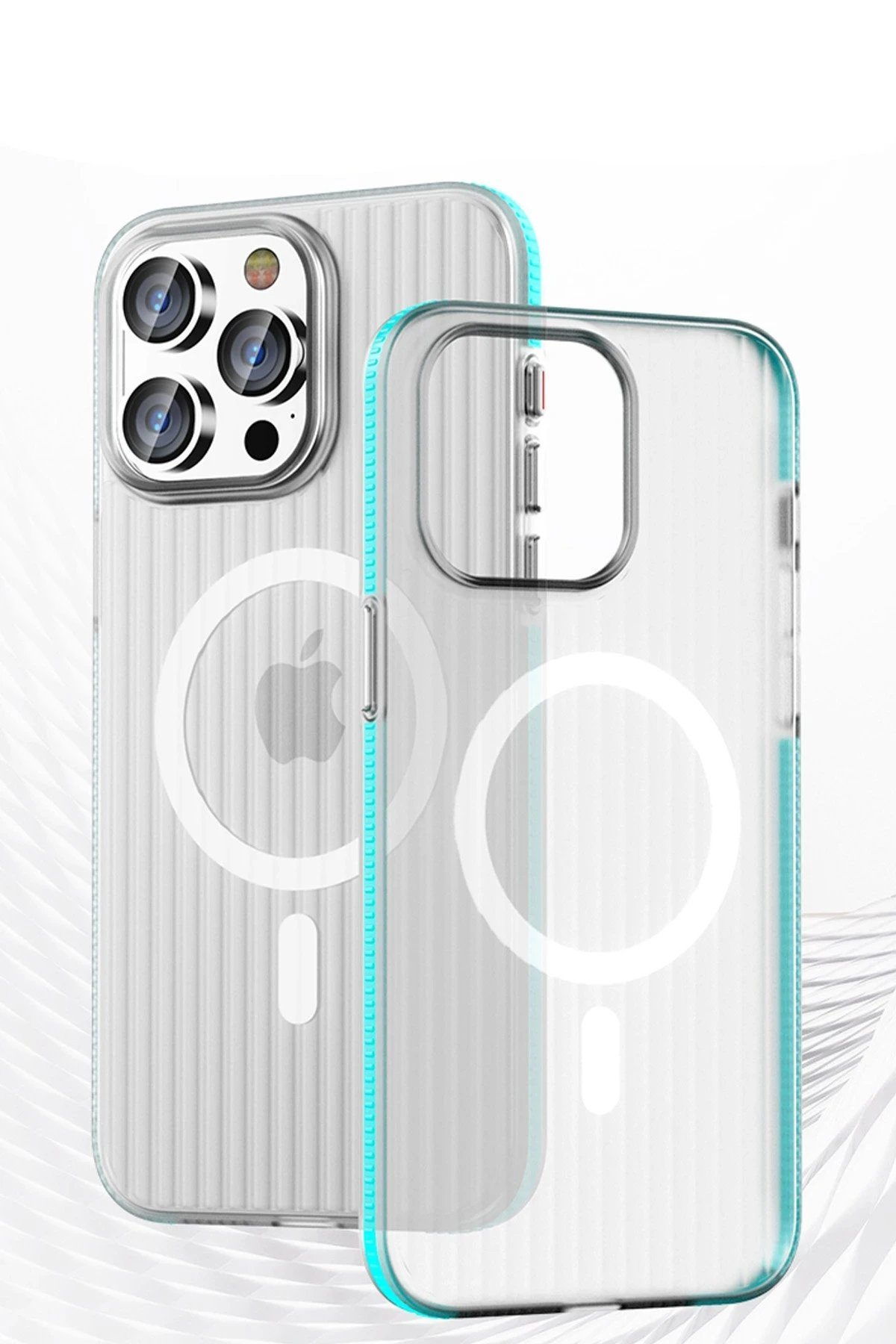 iPhone 15 Pro Max Line Magsafe Kapak - Turuncu-(5796) - Görsel 4