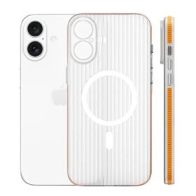 iPhone 16 Line Magsafe Kapak - Turuncu-(5796)