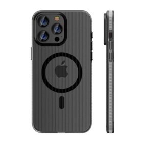 iPhone 14 Pro Max Line Magsafe Kapak - Gri-(5796)