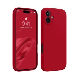 iPhone 16 Kılıf First Silikon - Kırmızı-(5796)