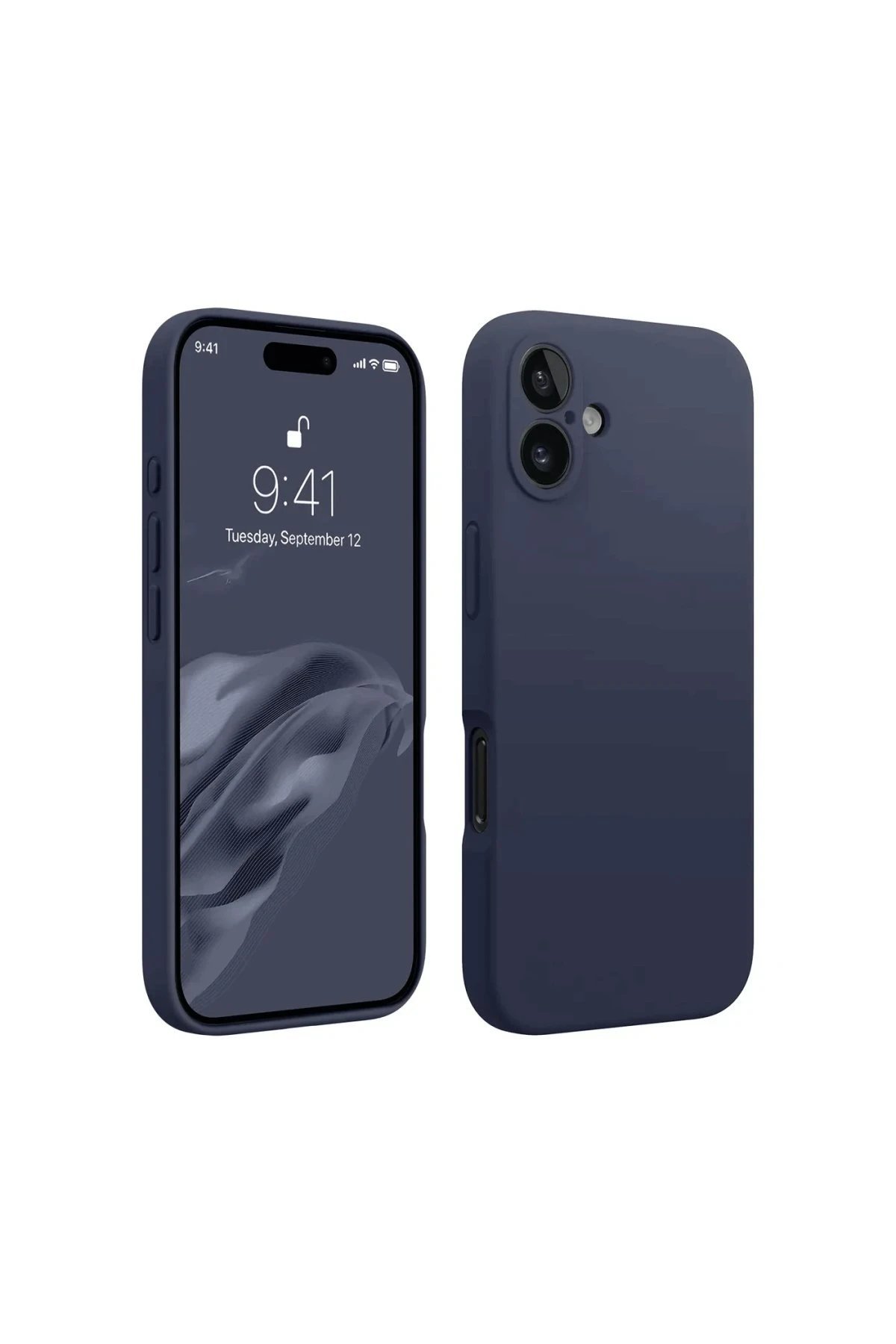 iPhone 16 Plus Kılıf First Silikon - Lacivert-(5796)