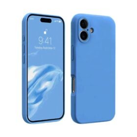 iPhone 16 Plus Kılıf First Silikon - Mavi-(5796)