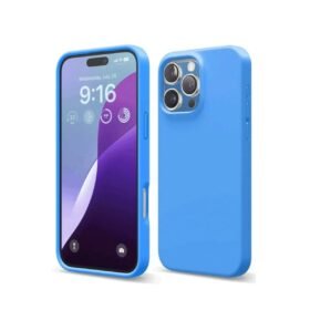 iPhone 16 Pro Max Kılıf First Silikon - Mavi-(5796)