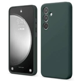 Samsung Galaxy S24 FE Kılıf First Silikon - Koyu Yeşil-(5796)