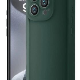 iPhone 16 Pro Kılıf Viera Silikon - Koyu Yeşil-(5796)