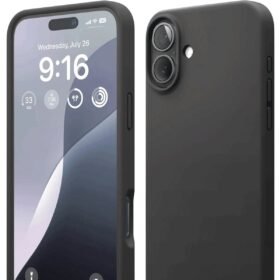 iPhone 16 Kılıf Nano içi Kadife Silikon - Siyah-(5796)