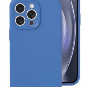 iPhone 16 Pro Kılıf Nano içi Kadife Silikon - Mavi-(5796)