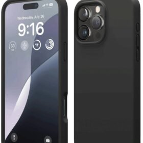 iPhone 16 Pro Max Kılıf Nano içi Kadife Silikon - Siyah-(5796)