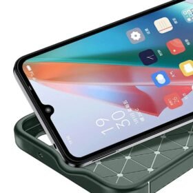 Oppo A60 Kılıf Auto Focus Karbon Kapak - Koyu Yeşil-(5796)