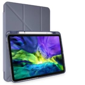 iPad Pro 11 (2024) Kılıf Kalemlikli Mars Tablet Kılıfı - Lila-(5796)