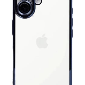 iPhone 16 Kılıf Lensli Silikon - Lacivert-(5796)