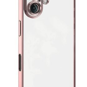 iPhone 16 Kılıf Lensli Silikon - Pembe-(5796)
