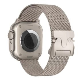 Apple Watch 42mm Milano Metal Kordon - Titan Gri-(5796)