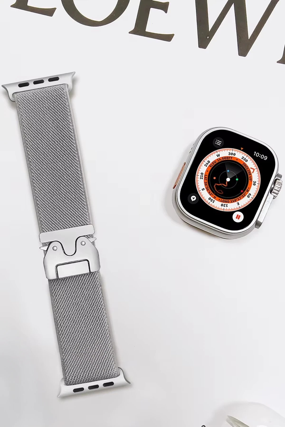 Apple Watch 42mm Forest Kumaş Kordon - Titan Gri-(5796) - Görsel 2