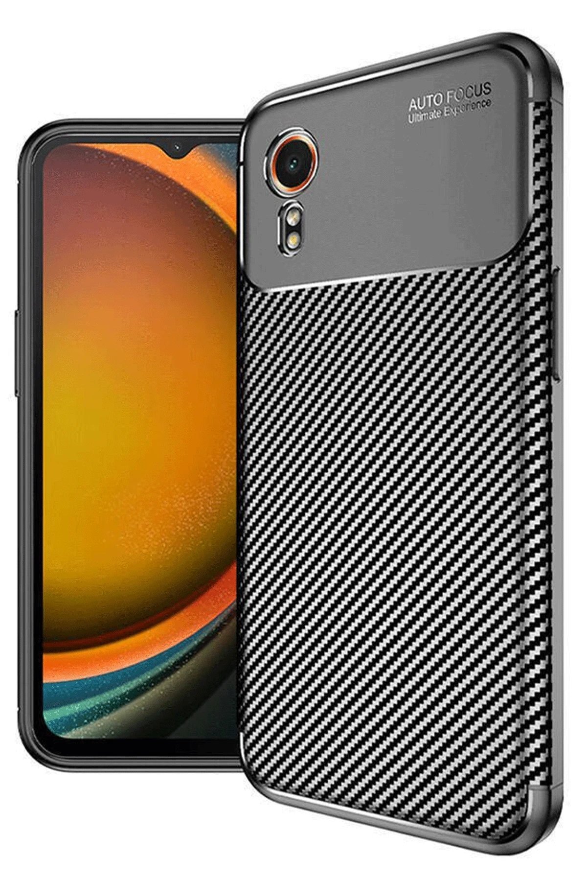 Samsung Galaxy XCover 7 Kılıf Auto Focus Karbon Kapak - Siyah-(5796) - Görsel 4