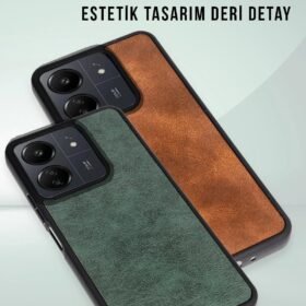 Samsung Galaxy A06 Kılıf Aras Deri Kapak - Koyu Yeşil-(5796)