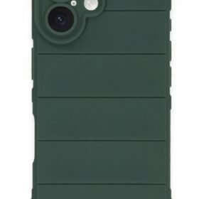 iPhone 16 Plus Kılıf Optimum Silikon - Koyu Yeşil-(5796)