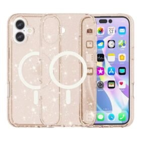 iPhone 16 Plus Kılıf Star Magsafe Kapak - Turuncu-(5796)