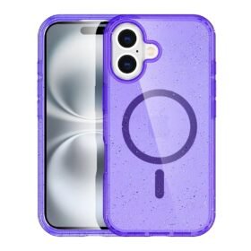 iPhone 16 Plus Kılıf Star Magsafe Kapak - Mor-(5796)