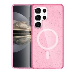 Samsung Galaxy S23 Ultra Kılıf Glow Magsafe Kapak - Pembe-(5796)