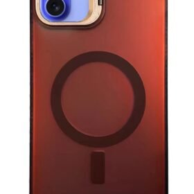 iPhone 16 Plus Kılıf Primera Magsafe Standlı Kapak - Bordo-(5796)