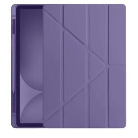 iPad Pro 11 (2024) Kılıf Kalemlikli Hugo Tablet Kılıfı - Mor-(5796)