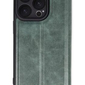 iPhone 16 Pro Max Kılıf Flip Cover - Koyu Yeşil-(5796)