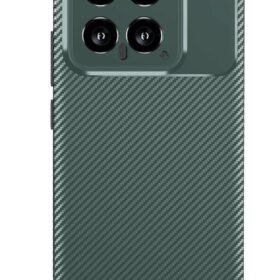 Xiaomi Mi 14T Kılıf Auto Focus Karbon Kapak - Koyu Yeşil-(5796)