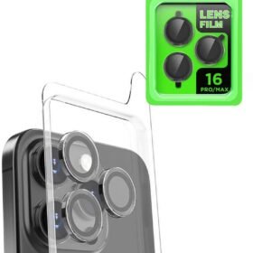 iPhone 16 Pro Raze Metal Kamera Lens - Siyah-(5796)