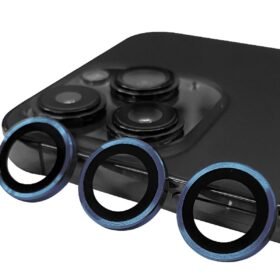 iPhone 15 Pro Raze Metal Kamera Lens - Lacivert-(5796)