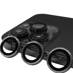 iPhone 15 Pro Raze Metal Kamera Lens - Titan Gri-(5796)