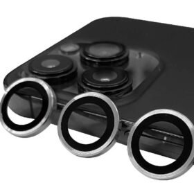 iPhone 15 Pro Max Raze Metal Kamera Lens - Gümüş-(5796)