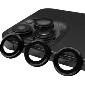 iPhone 14 Pro Max Raze Metal Kamera Lens - Siyah-(5796)