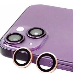 iPhone 15 Plus Raze Metal Kamera Lens - Pembe-(5796)