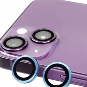 iPhone 14 Raze Metal Kamera Lens - Mavi-(5796)