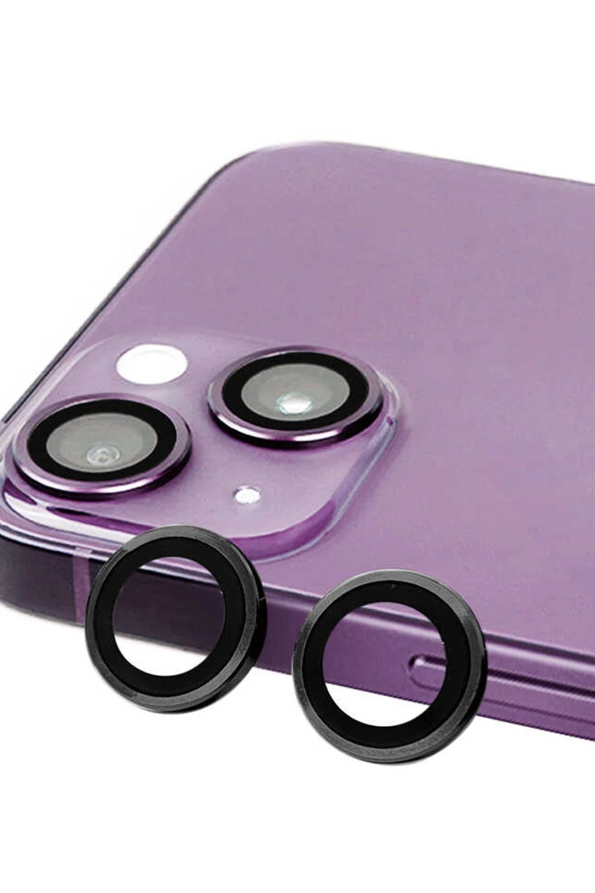 iPhone 13 Mini Raze Metal Kamera Lens - Siyah-(5796)