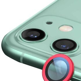 iPhone 12 Mini Raze Metal Kamera Lens - Kırmızı-(5796)