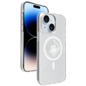iPhone 15 Stella PC Sert Magsafe Kılıf - Şeffaf-(5796)