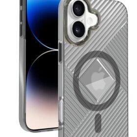 iPhone 16 Stella PC Sert Magsafe Kılıf - Siyah-(5796)