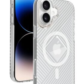 iPhone 16 Stella PC Sert Magsafe Kılıf - Şeffaf-(5796)