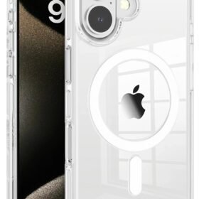 iPhone 16 Gleam PC Sert Magsafe Kılıf - Şeffaf-(5796)