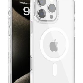 iPhone 16 Pro Max Gleam PC Sert Magsafe Kılıf - Şeffaf-(5796)