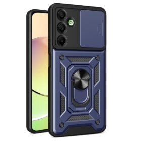 Samsung Galaxy A16 5G Kılıf Pars Lens Yüzüklü Silikon - Lacivert-(5796)