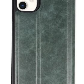 iPhone 11 Kılıf Flip Cover - Koyu Yeşil-(5796)