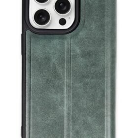 iPhone 14 Pro Max Kılıf Flip Cover - Koyu Yeşil-(5796)