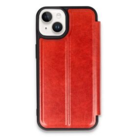 iPhone 15 Kılıf Flip Cover - Kırmızı-(5796)